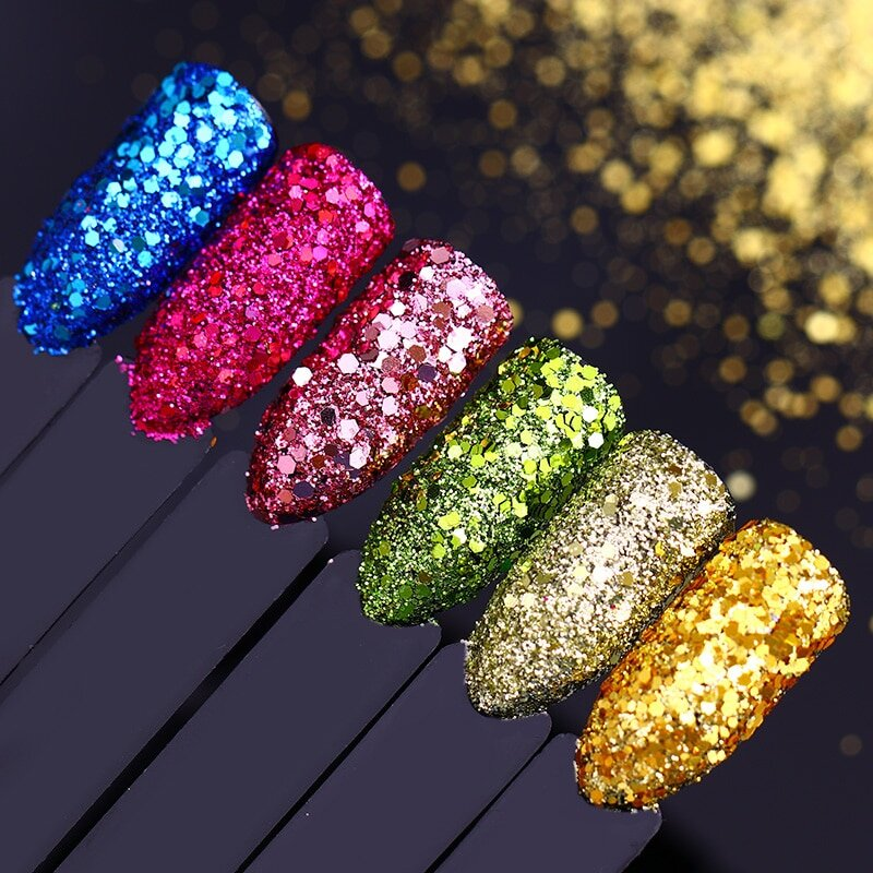 Creative nail ideas incorporating glitter for a stunning and festive appearance